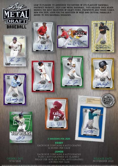 2020 leaf metal draft baseball jumbo box|2020 leaf metal draft checklist.